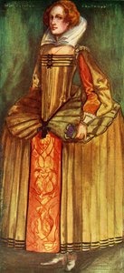 エリザベス1世（1558-1603）の時代の女性の衣装 作： Dion Clayton Calthrop